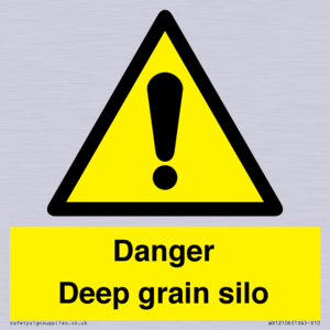 Danger Deep grain silo